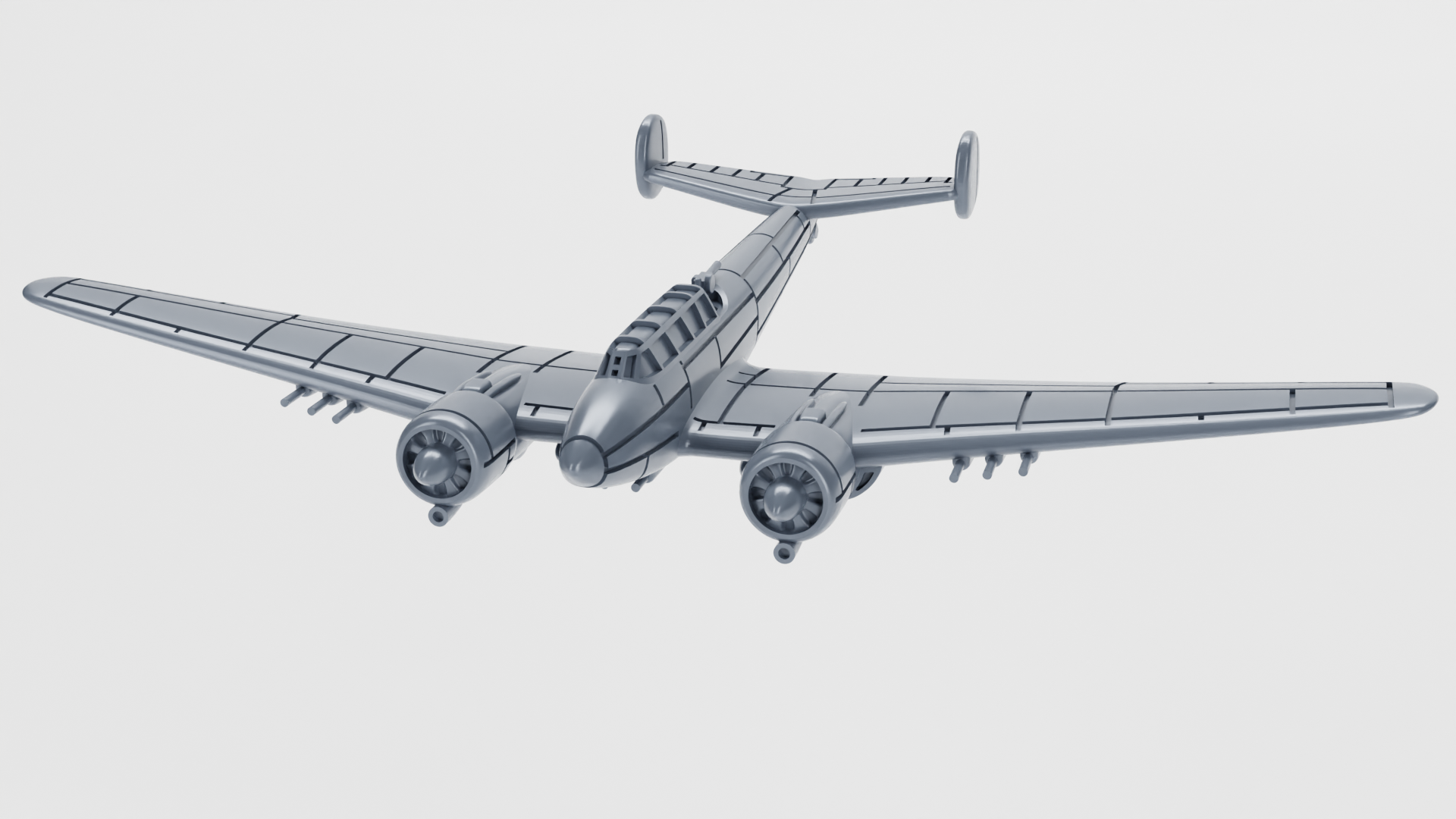 Potez 631 - French Aircraft of WWII - 1:200 Scale - Great for Table Top War Games and Dioramas - Resin - wargame3d