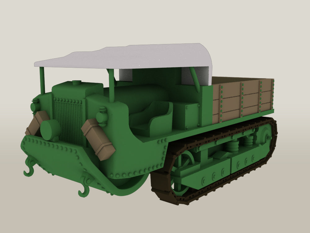 Schneider CD Artillery Tractor - WWI - French Army - wargame3d- 28mm Scale