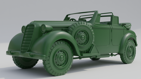 Alfa Romeo 6C 2500 Coloniale (open + close top) - Italian Army - 28mm Scale - Bolt Action - wargame3d