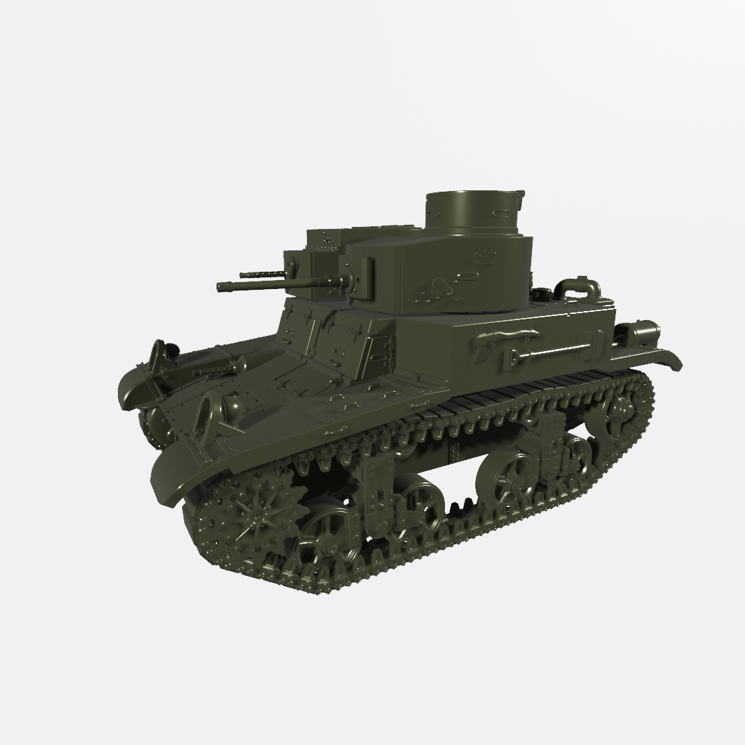 Light Tank M2A2 - 28mm Scale - wargame3d