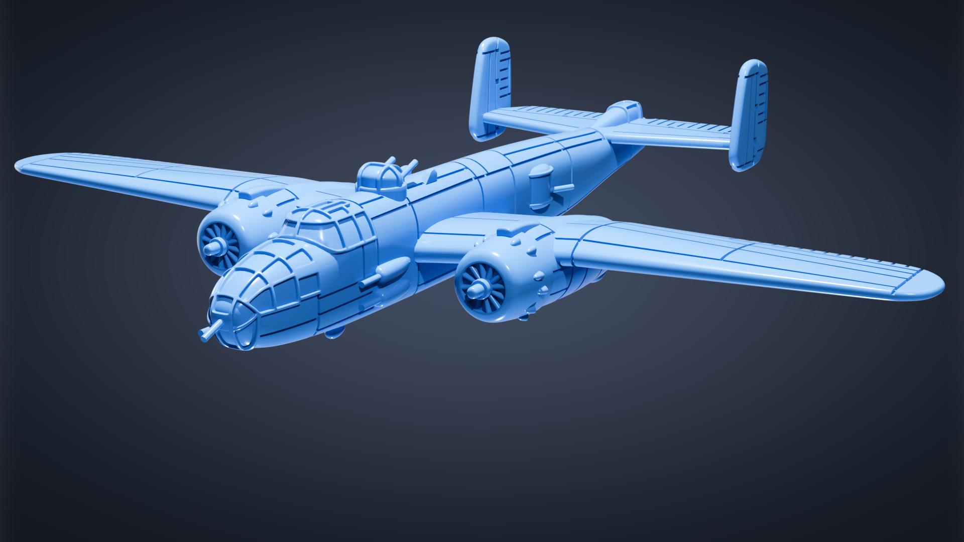 North American B-25 Mitchell - Battle Planes of WWII - 1/200 Scale - wargame3d