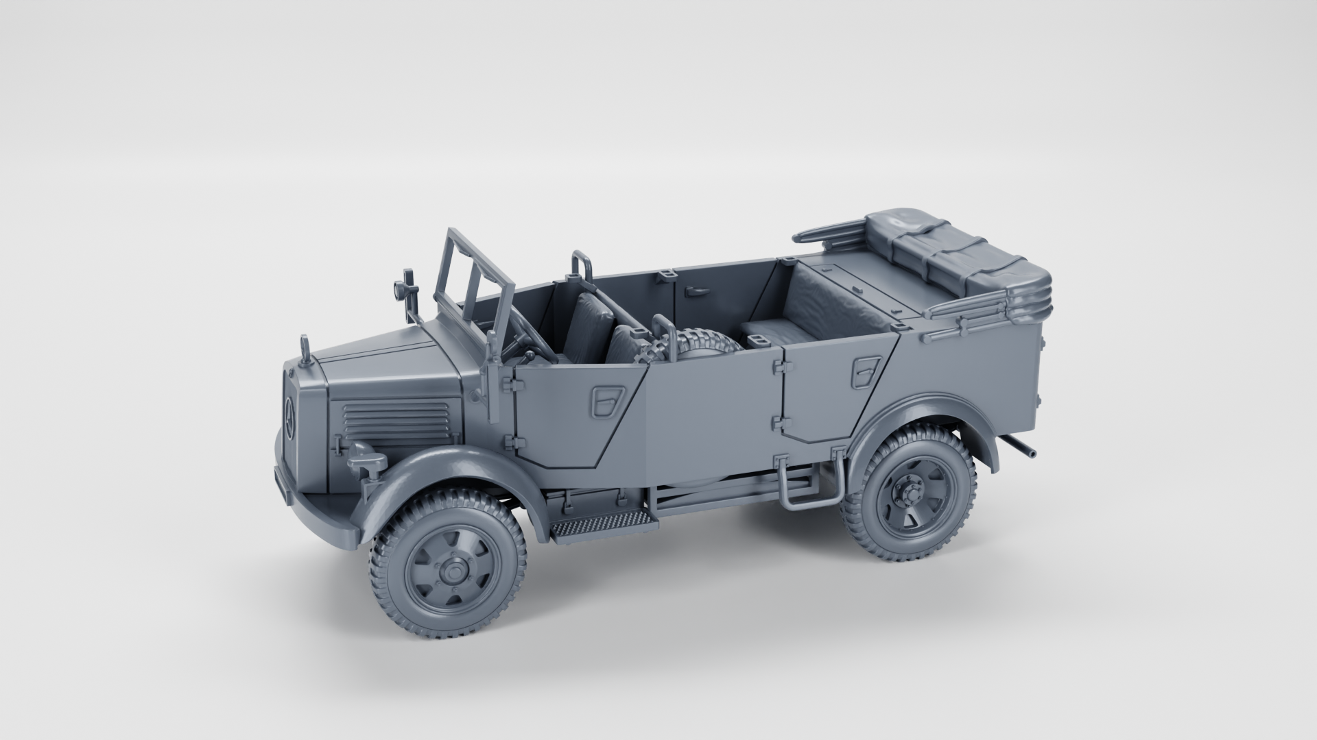 Mercedes L1500A Personnel Carrier - WWII - German Army - wargame3d - 28mm Scale