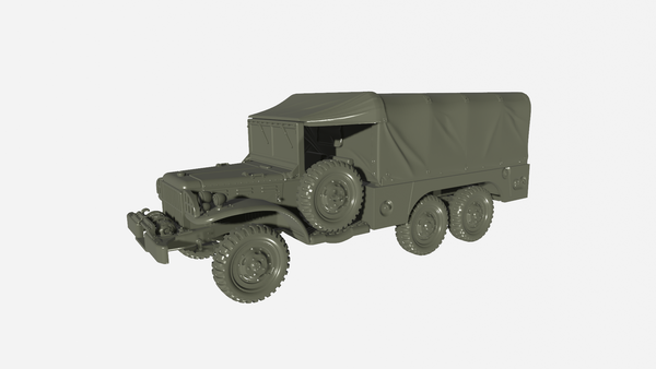 Dodge WC63 with winch+tent (1.5‑ton, 6x6) - US Army - Bolt Action - wargame3d - 28mm Scale