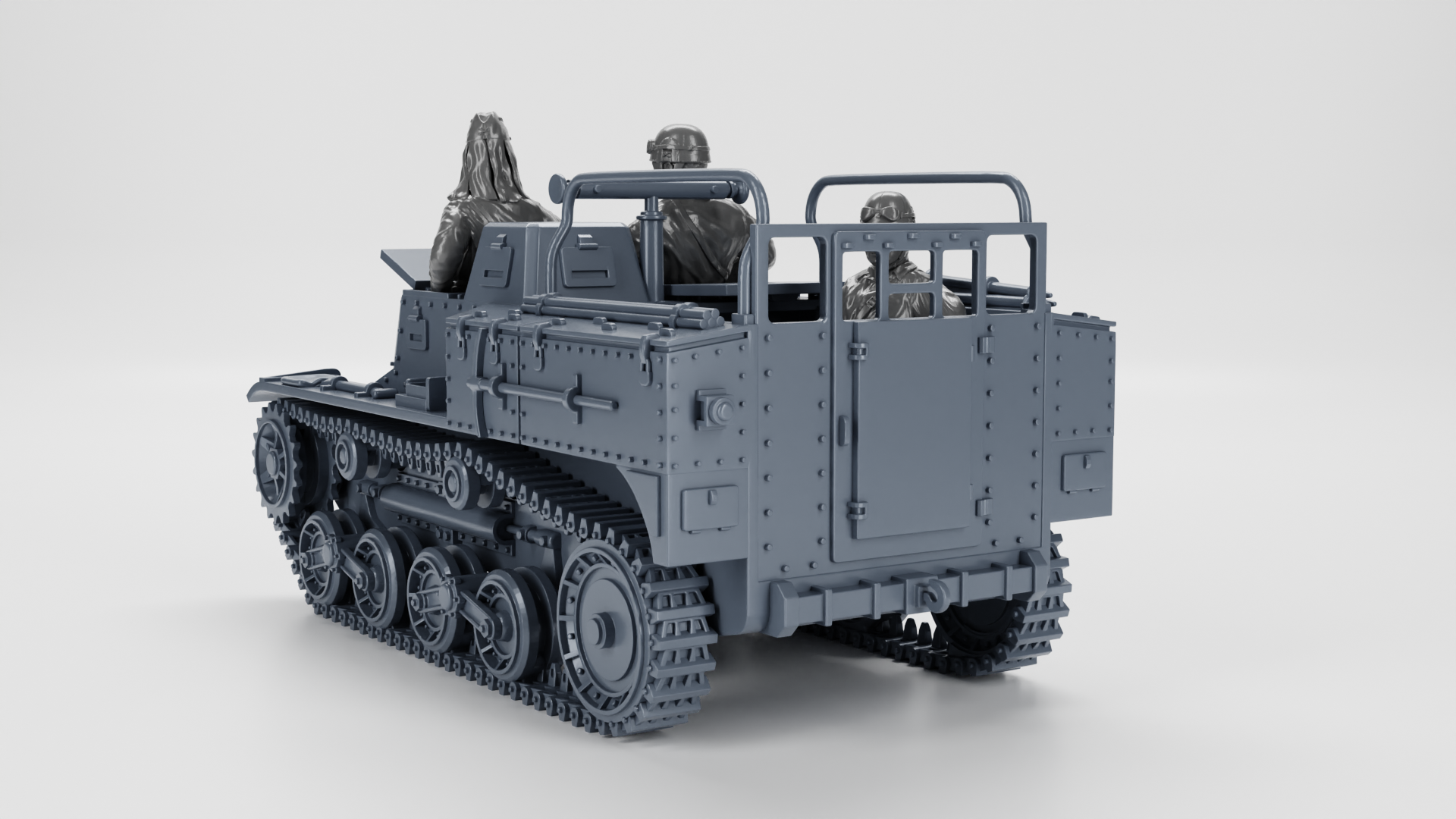 Type 100 Te-Re artillery observation tankette - Japanese Army - 28mm Scale - wargame3d