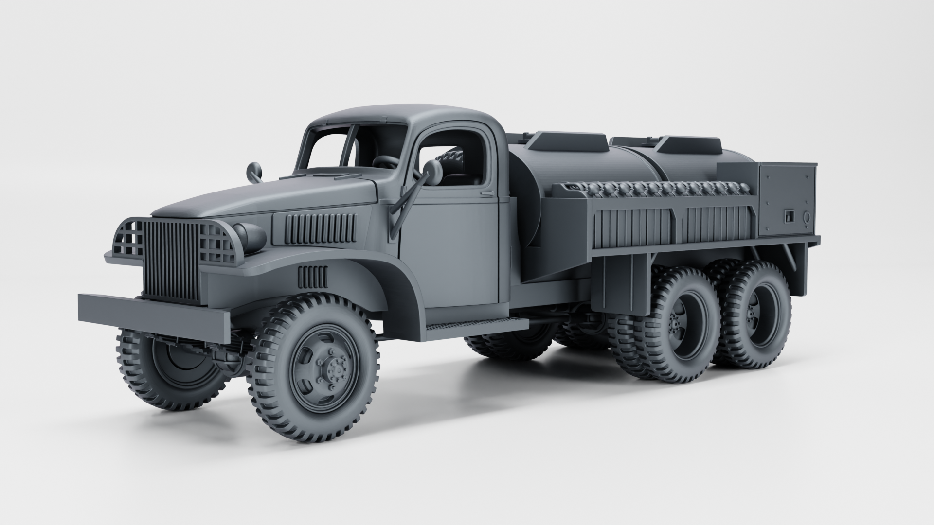 GMC CCKW 353D fuel truck (US) - HEAVY TRANSPORTERS+TRAILERS of WW2 - US Army - 28mm Scale - Tank - Miniature - wargame3d