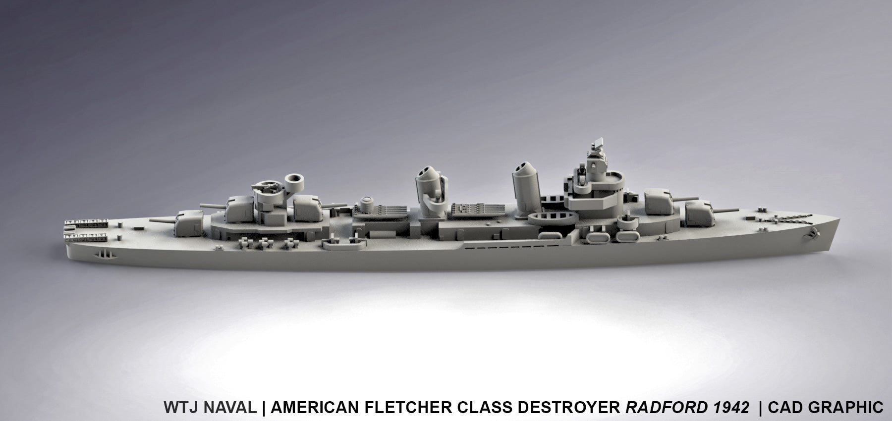 Radford 1942 - US Navy - Wartime Journal - Wargaming - Axis and Allies - Naval Miniature - Warships