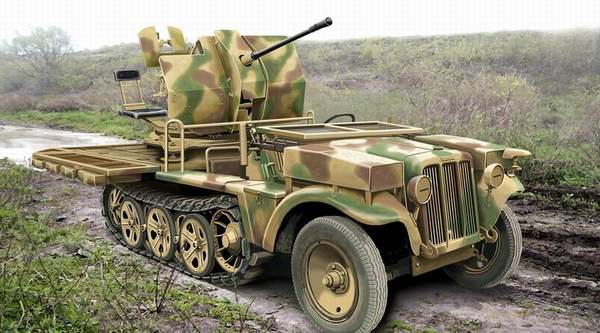 Sd.Kfz.10-4 - 2cm Flak 30 - German Army - 28mm Scale - wargame3d