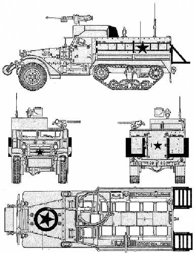 M5 half-track - US Army - wargame3d- 28mm Scale