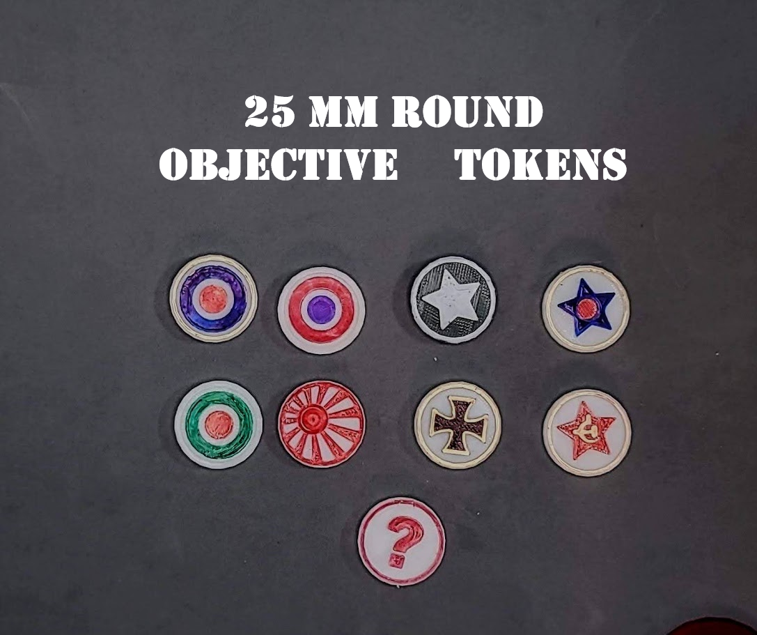 Bolt Action v.3 Objective Tokens - War Games And Dioramas - 28 mm - Bolt Action