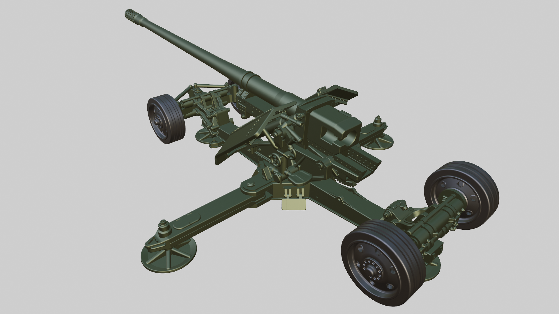 Pak 44 128mm Anti-Tank Gun - German Army - wargame3d- 28mm Scale