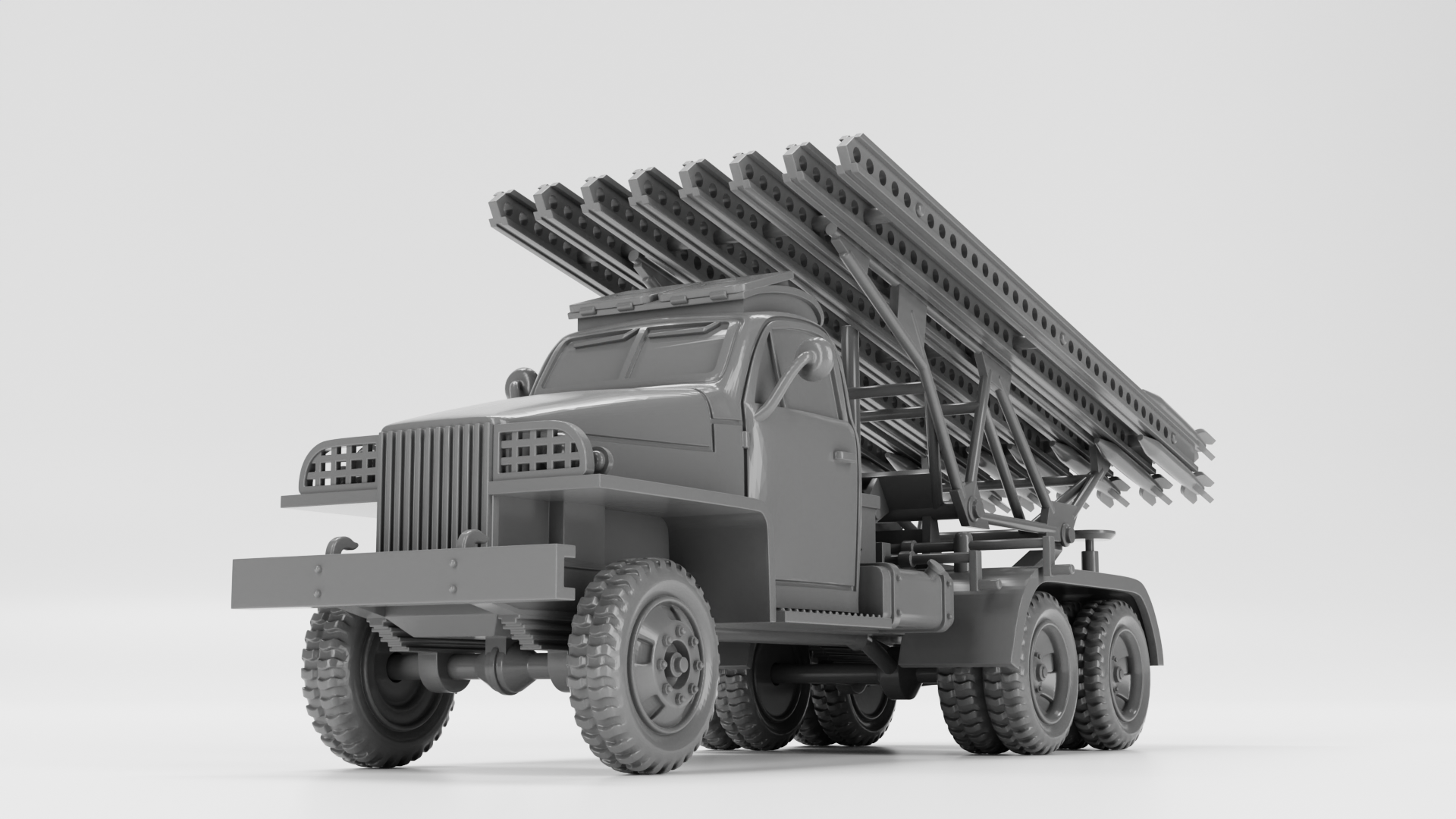 BM-13N Katyusha on Studebaker US6 - US Army - 28mm Scale - wargame3d