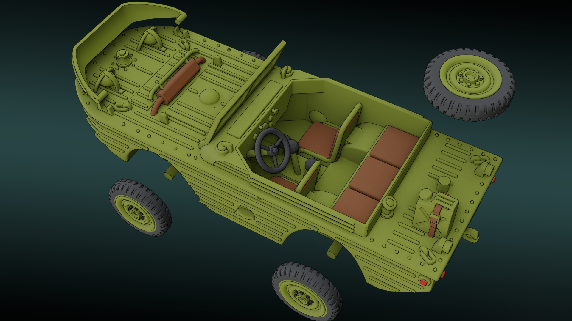 Ford GPA Seep - US Army - 28mm Scale - wargame3d