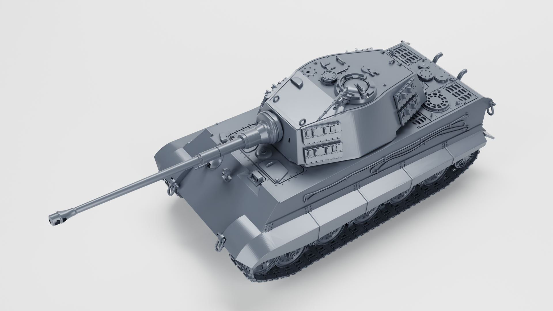 Tiger II Ausf.B - Henschel Turret - WWII - German Army - wargame3d- 28mm Scale