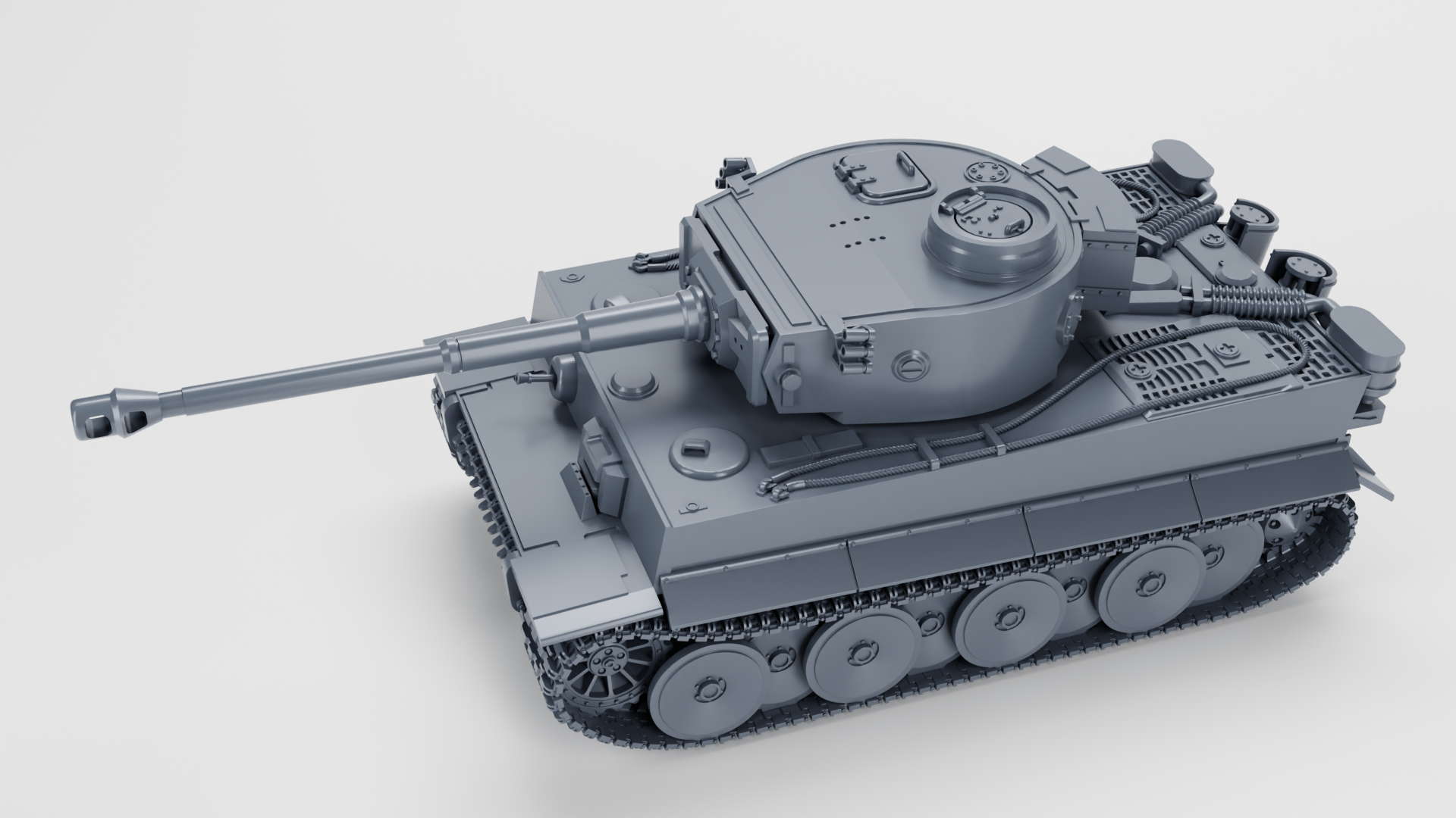 Tiger I Ausf.H (Sd.kfz.181) - WWII - German Army - wargame3d- 28mm Scale