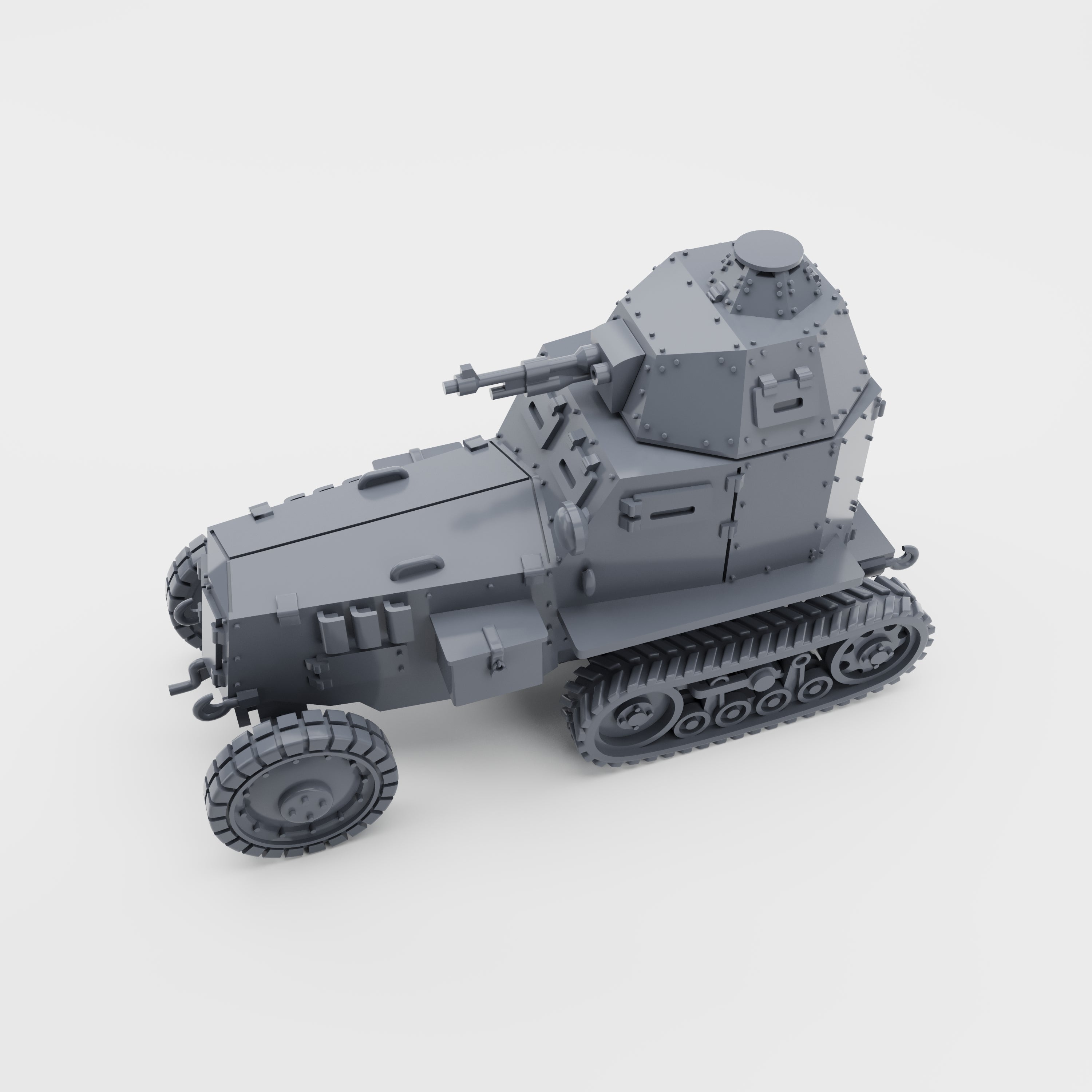 Half-track Wz.28 - Armored car model 28 - Polish Army - 28mm Scale - wargame3d