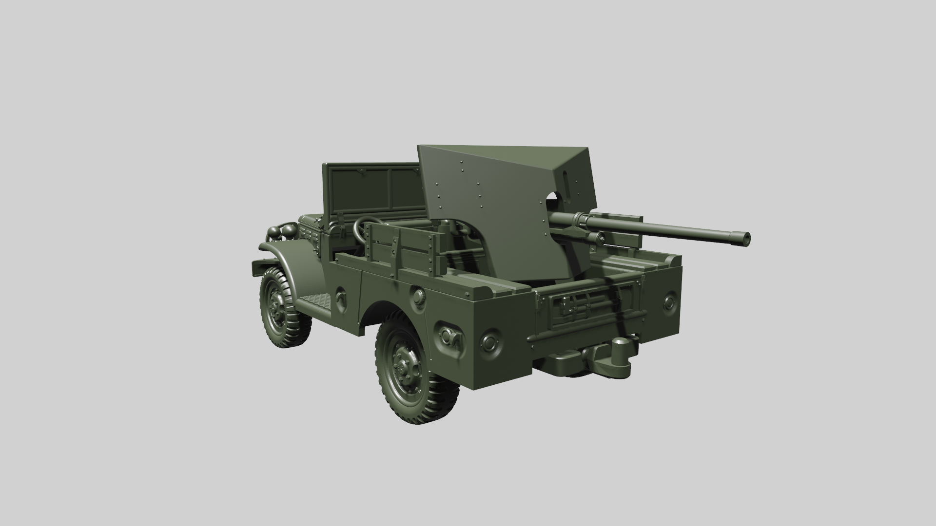 Dodge WC55 with 37mm M6 GMC - US Army - wargame3d - 28mm Scale