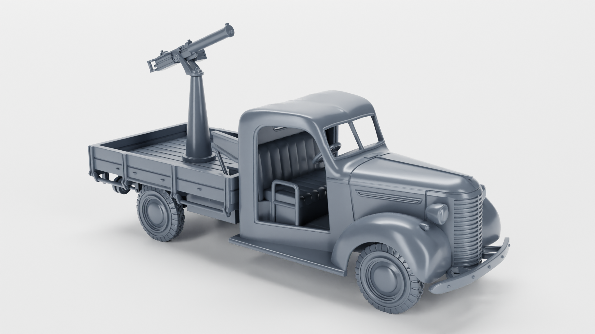 Chevrolet 1 ½ Ton Truck with a Browning .50 AA MG - Fighting Vehicles of the East Indies Armies - UK Army - 28mm Scale - wargame3d