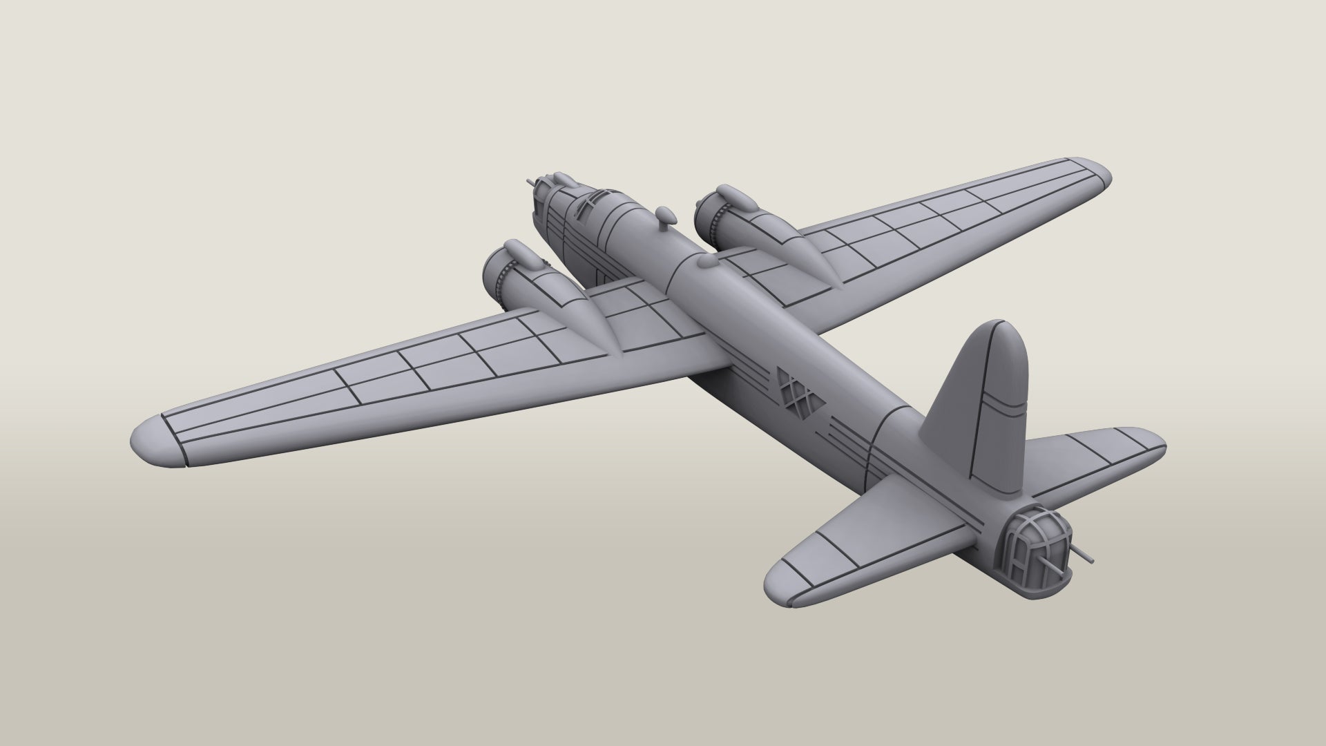 Vickers Wellington B Mark X - Battle Planes of WWII - 1/200 Scale - wargame3d