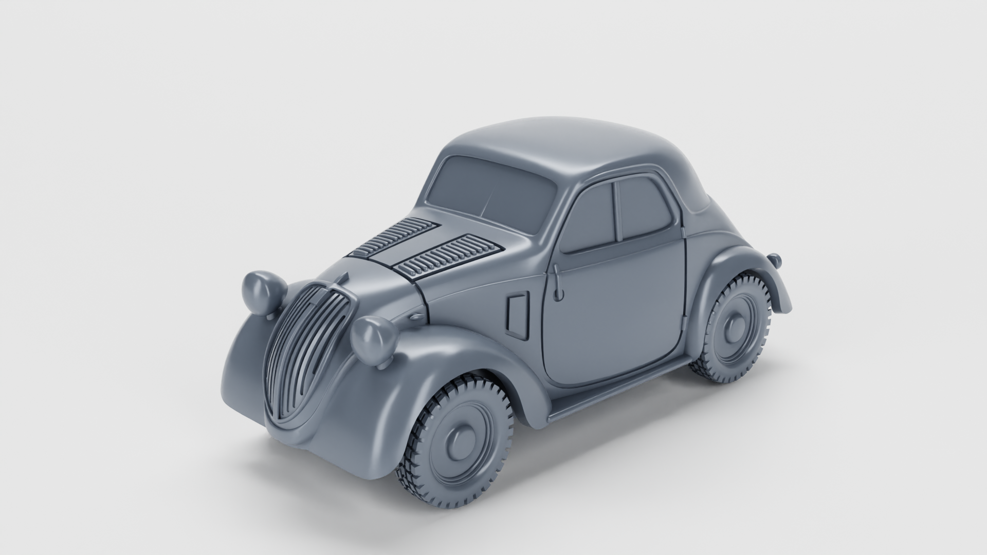 Fiat 500 Topolino (Italy) - Italian Army - 28mm Scale - wargame3d