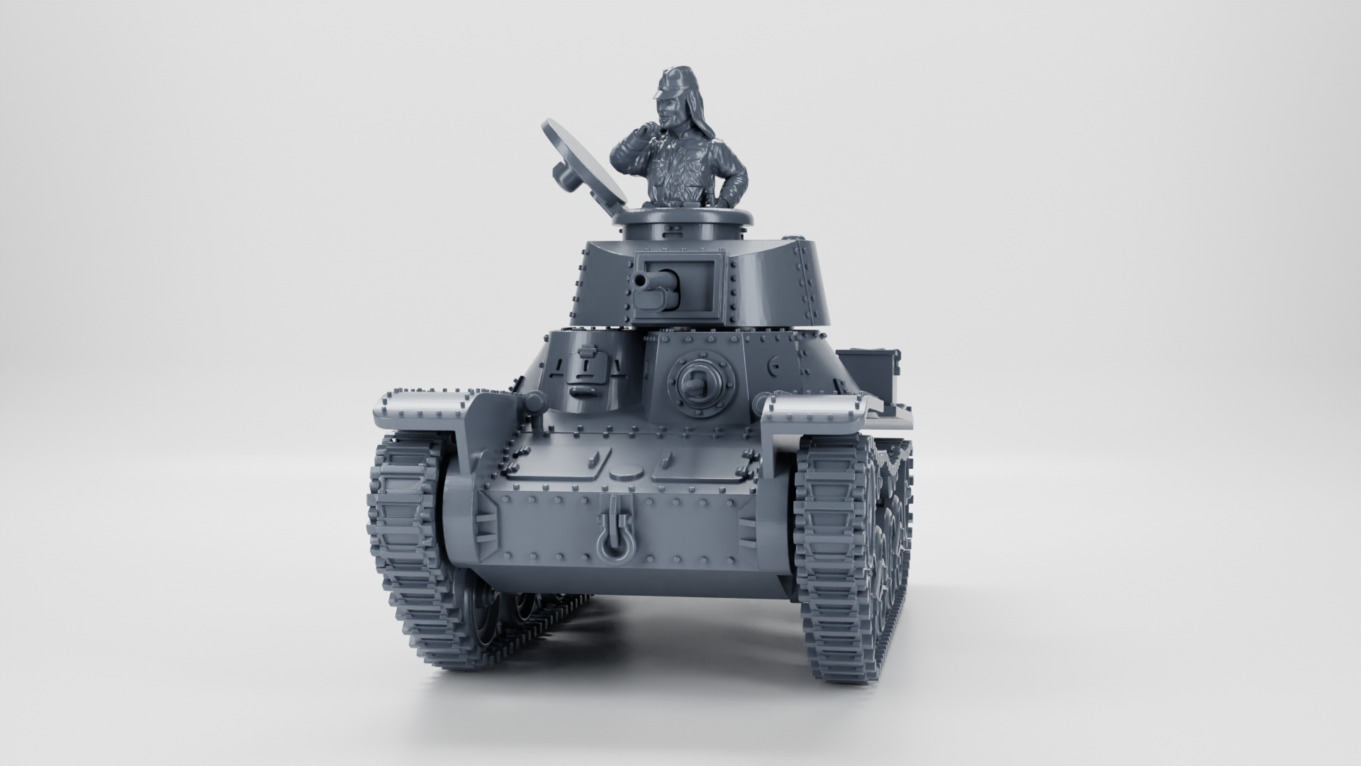 Type 4 Ke-Nu Light Tank - Japanese Army - 28mm Scale - wargame3d