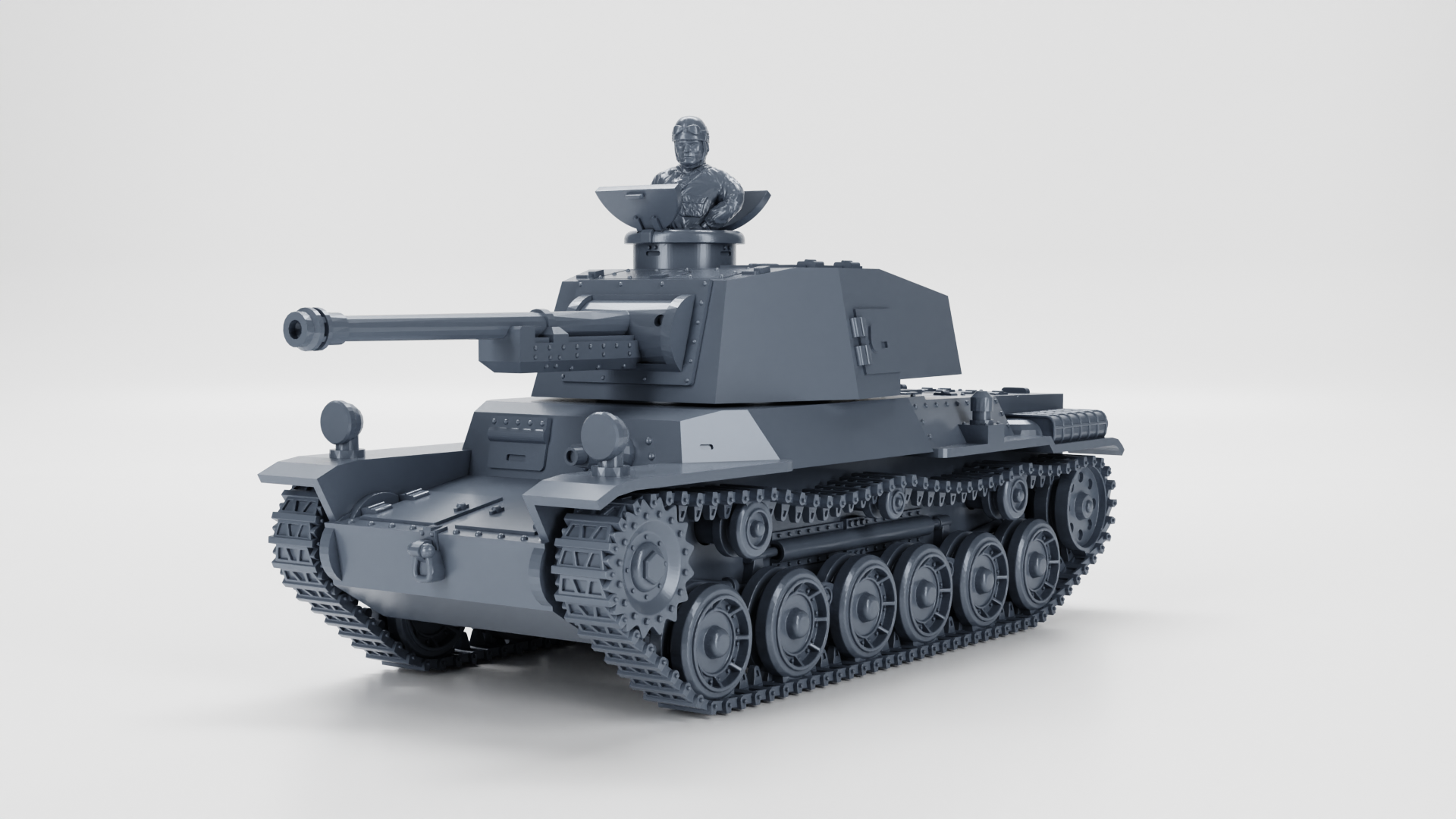 Type 3 Medium Tank Chi-Nu - Japanese Army - 28mm Scale - wargame3d