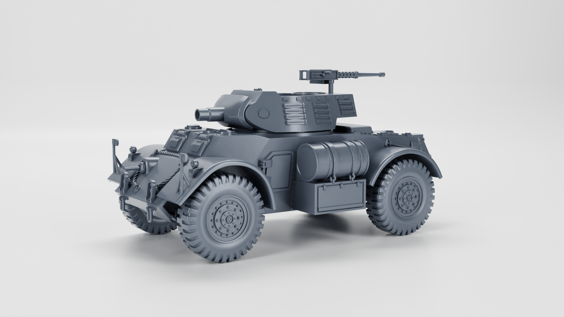 T17E3 Staghound Howitzer with M8 turret - UK Army - 28mm Scale - wargame3d