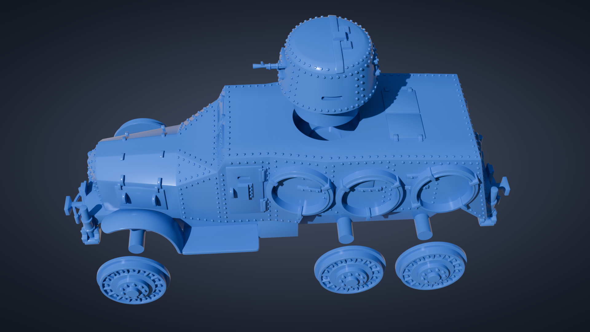 Type 93 So-Mo armored railroad car - Sumida (6x6) - Japanese Army - 28mm Scale - wargame3d