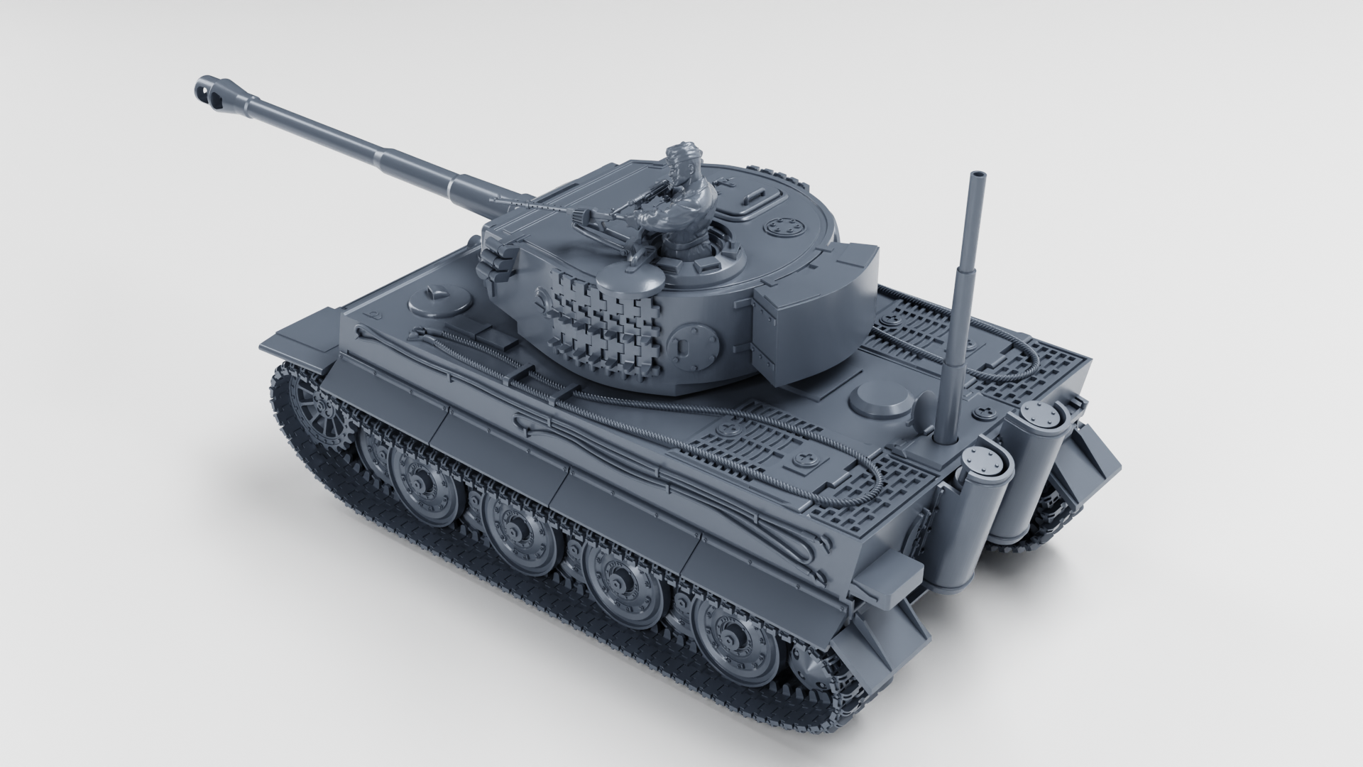 Tiger I Ausf.E (Sd.kfz.181) - WWII - German Army - wargame3d- 28mm Scale