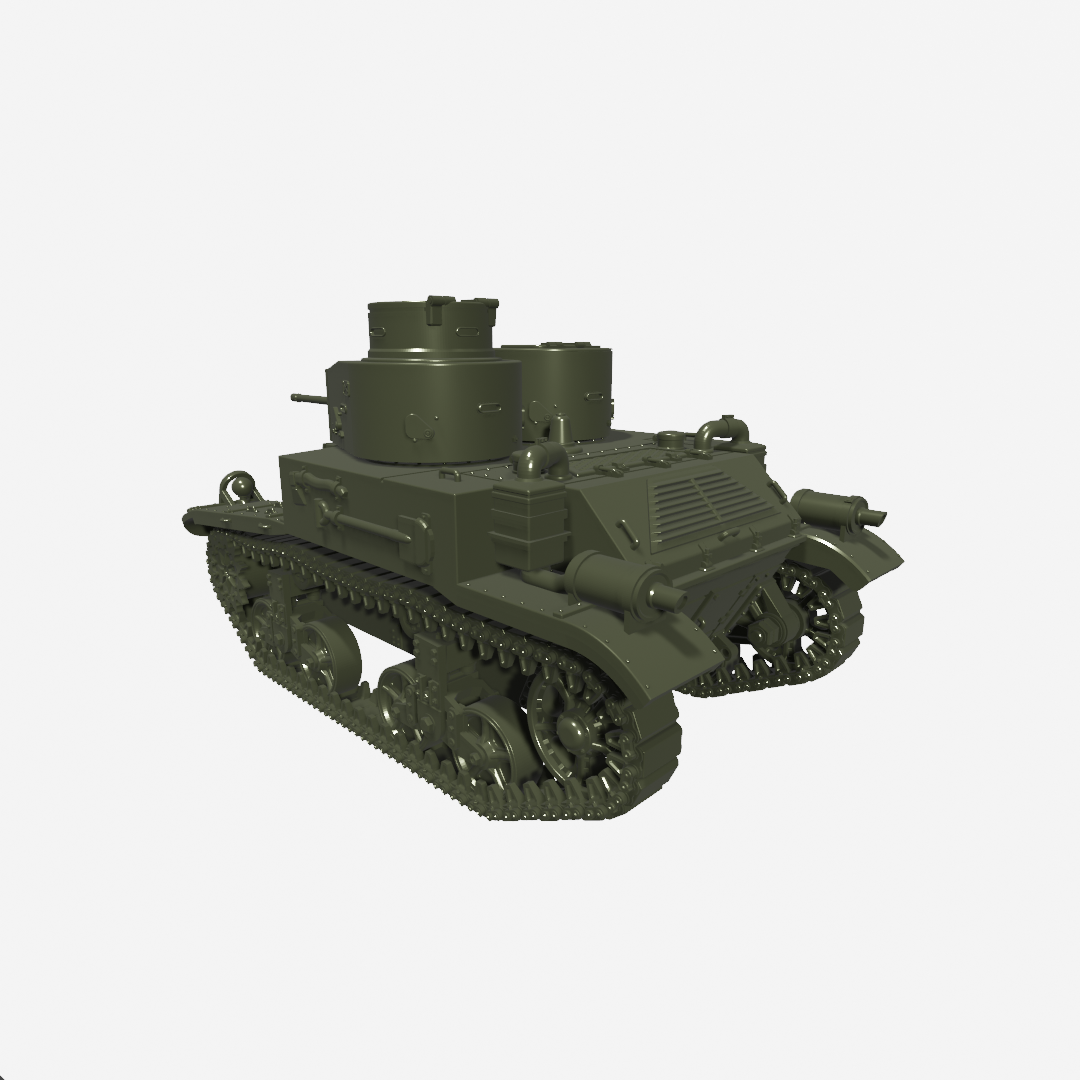 Light Tank M2A2 - 28mm Scale - wargame3d