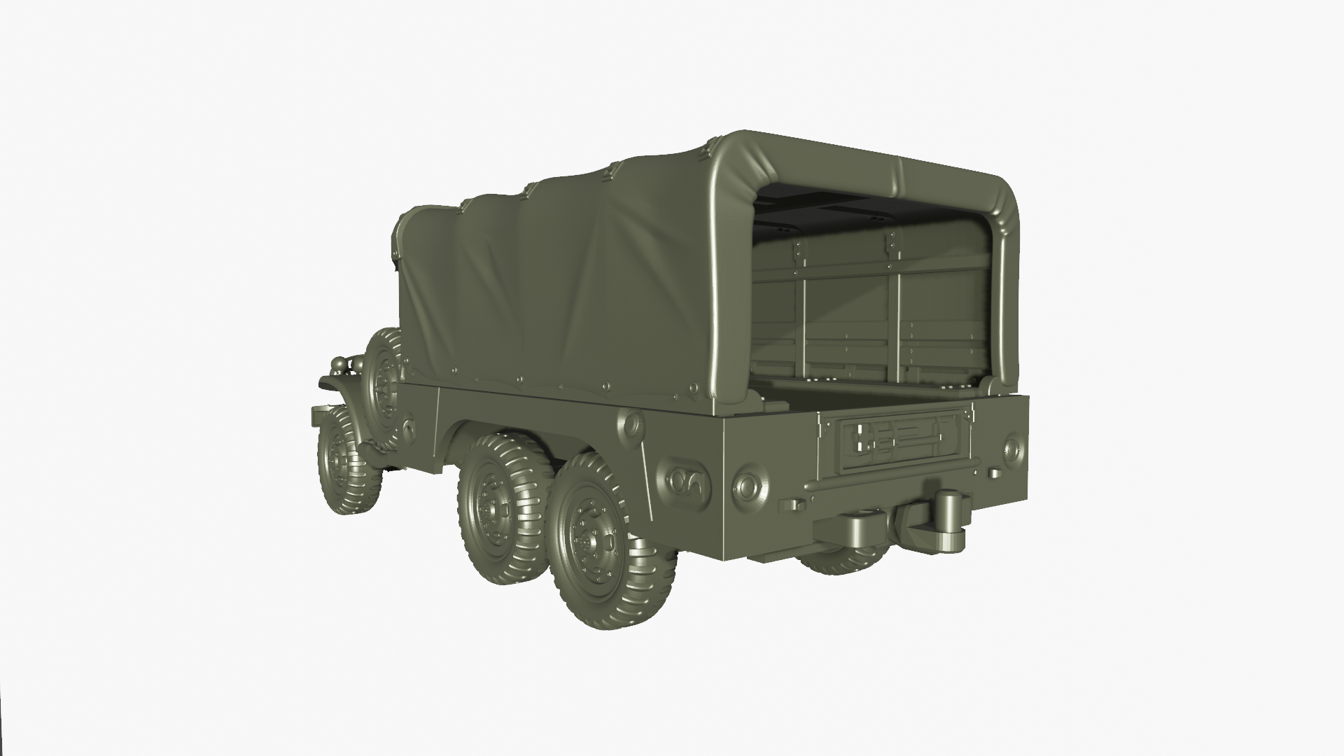 Dodge WC63 with winch+tent (1.5‑ton, 6x6) - US Army - wargame3d - 28mm Scale