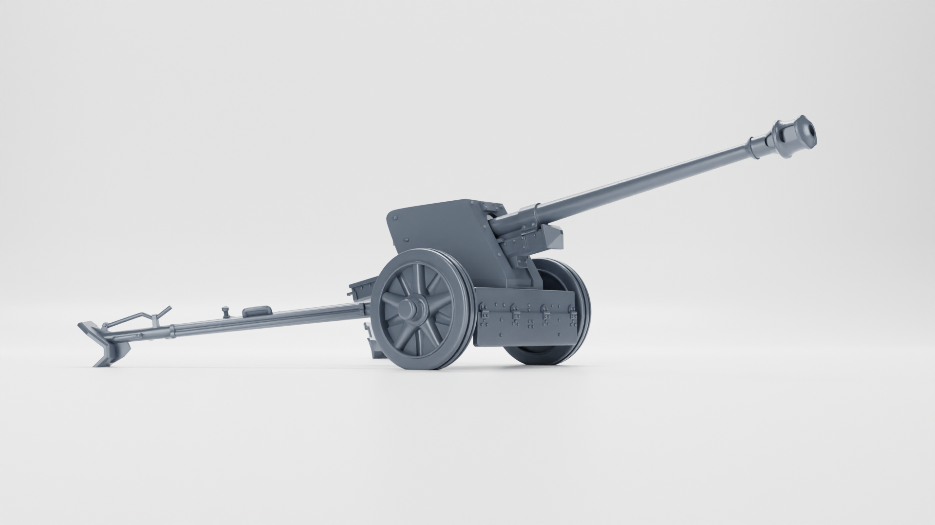 Anti Tank gun 7.5cm PAK 40 - wheeled+on cross - WWII - German Army - wargame3d - 28mm Scale
