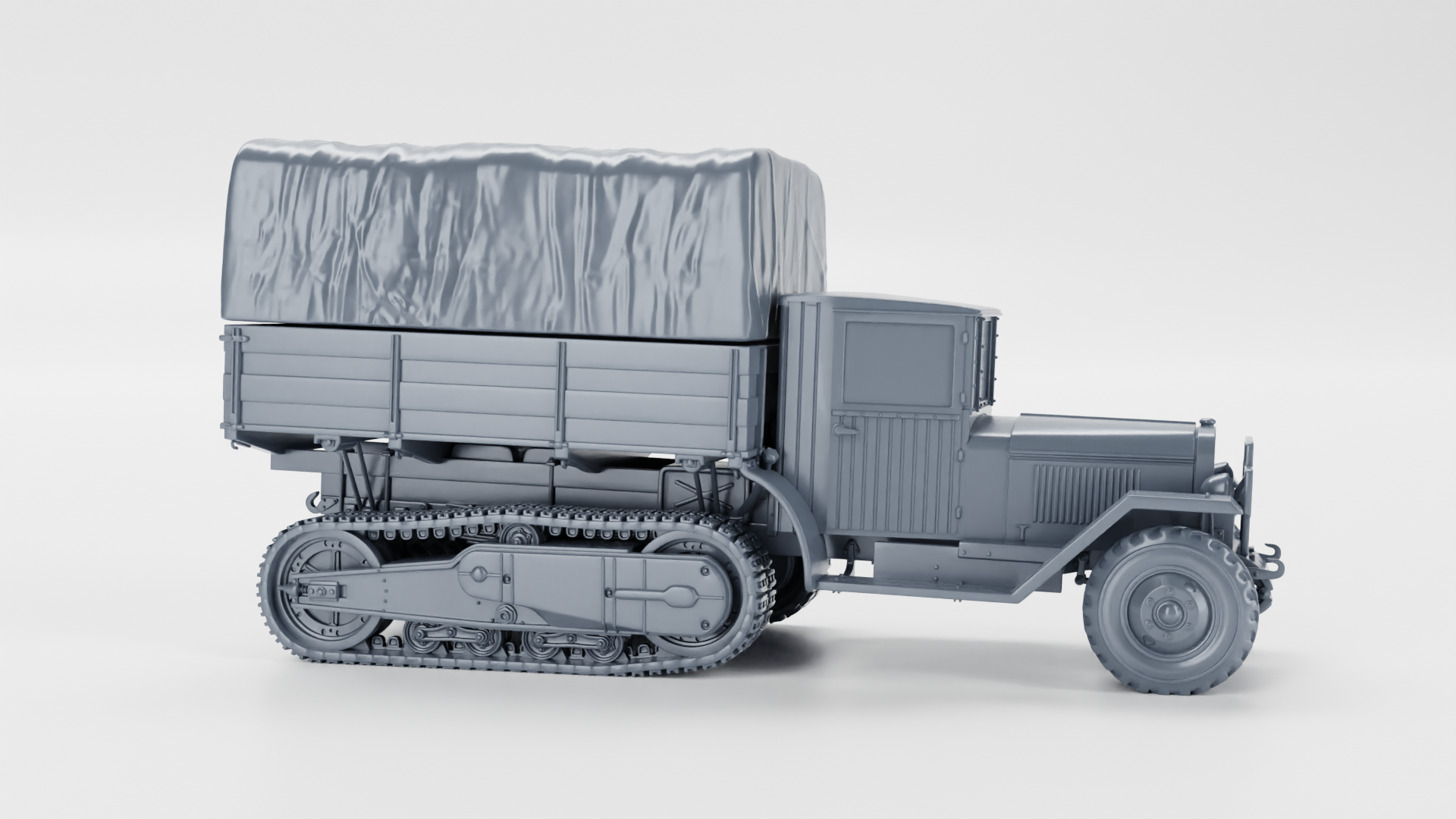 ZIS-42 half-track (USSR) - Heavy Transporter - WW2 - Russian Army - wargame3d - 28mm Scale