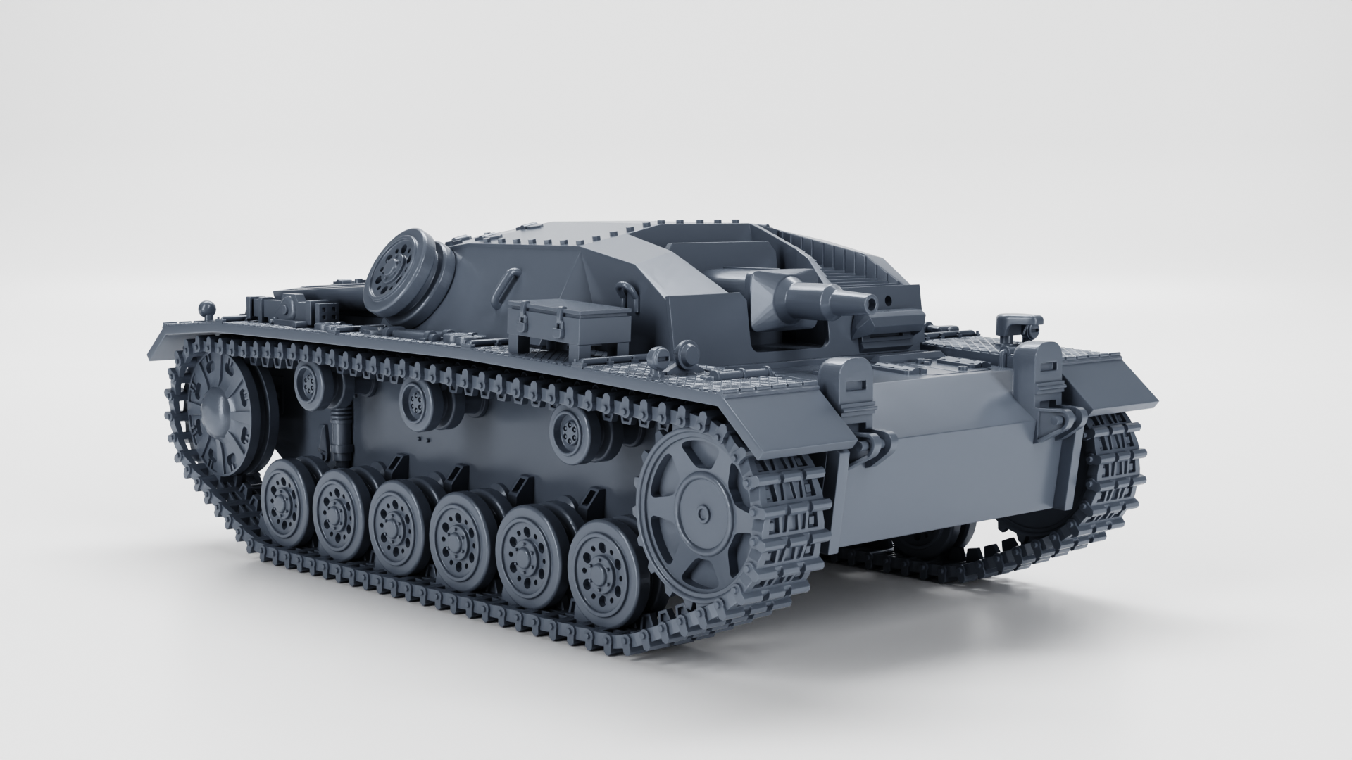 Sturmgeschutz III Ausf.B - German Sturmpanzer - WWII - German Army - wargame3d - 28mm Scale