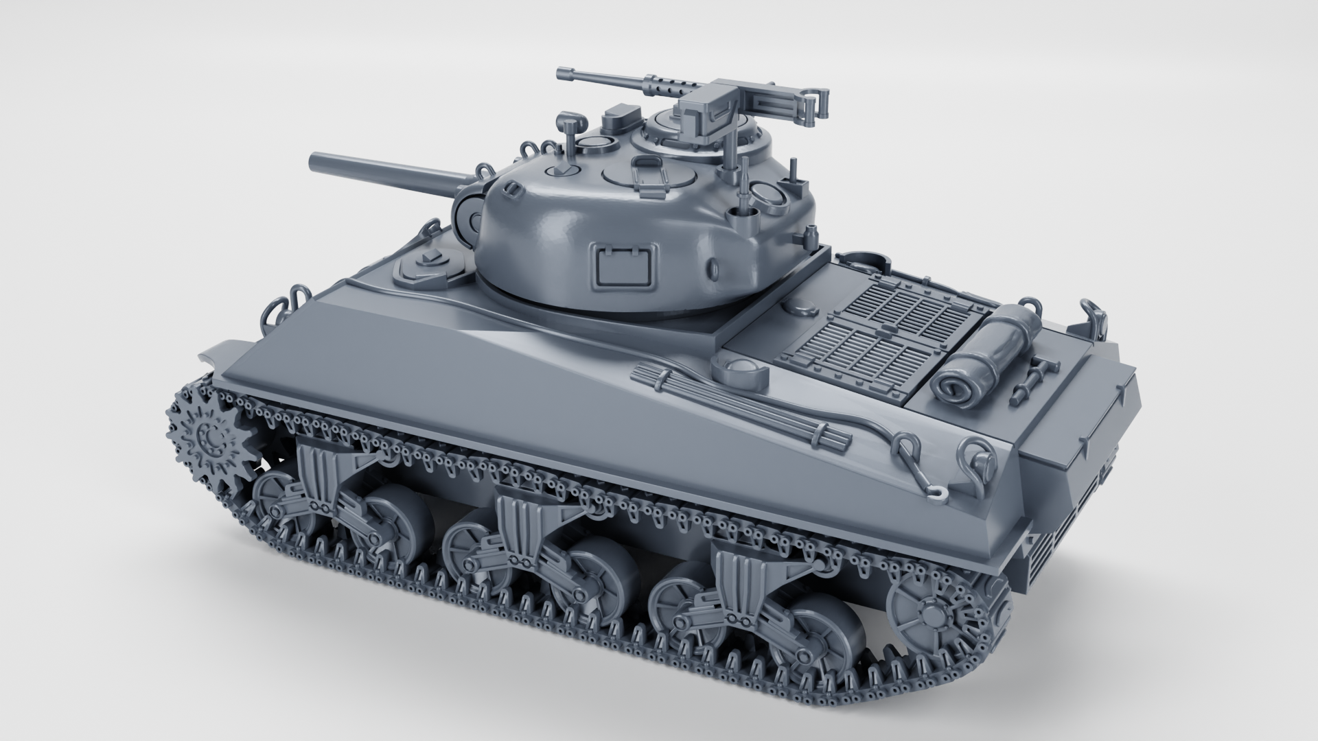 Sherman M4A3 105-76mm (howitzer version) - US Army - 28mm Scale - Tank - Miniature - wargame3d