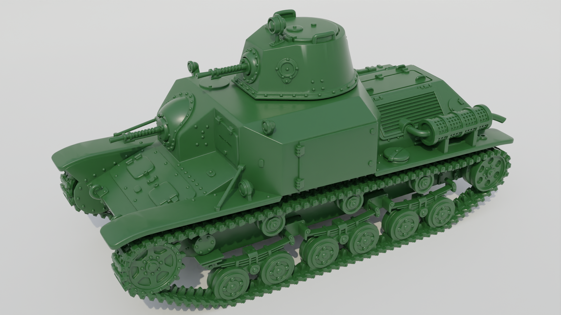 Tankette Type 92 Jyu-Sokosha (early) - Japanese Army - 28mm Scale - wargame3d