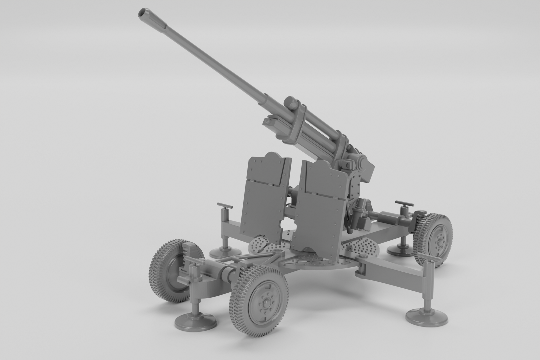 K-52 Heavy AA Gun 85mm - Russian Army - wargame3d- 28mm Scale
