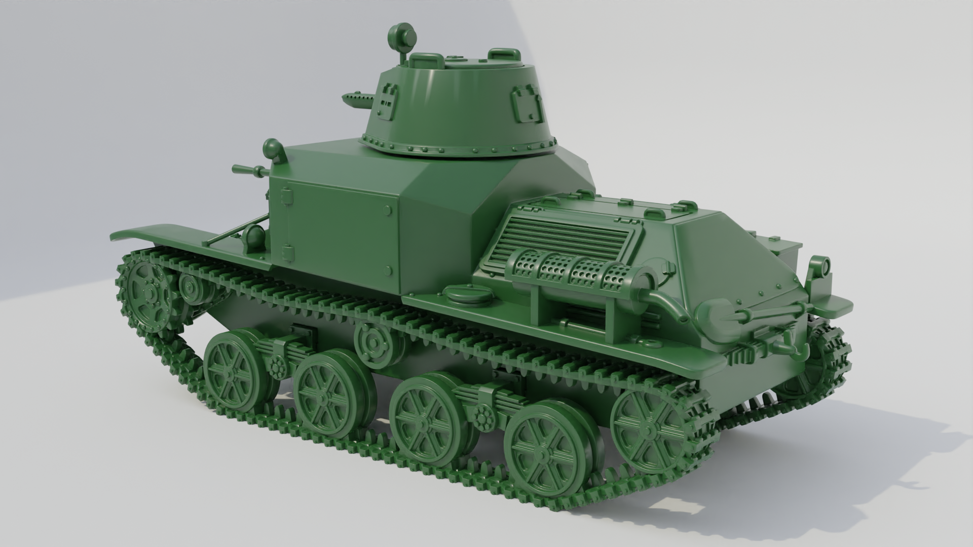 Tankette Type 92 Jyu-Sokosha (late) - Japanese Army - 28mm Scale - wargame3d