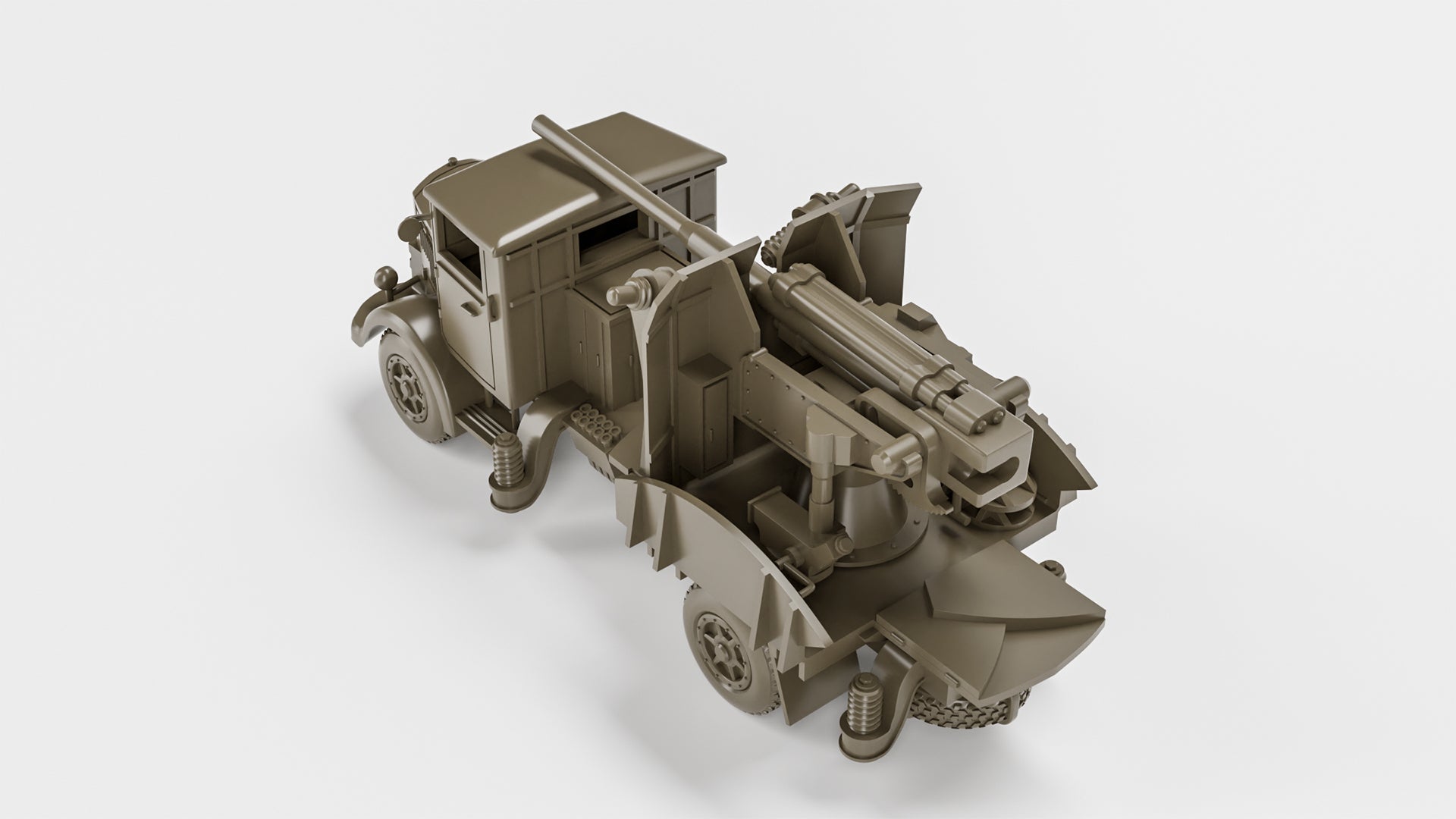 Autocannone da 90-53 su Lancia 3Ro - Italian Army - 28mm Scale - wargame3d