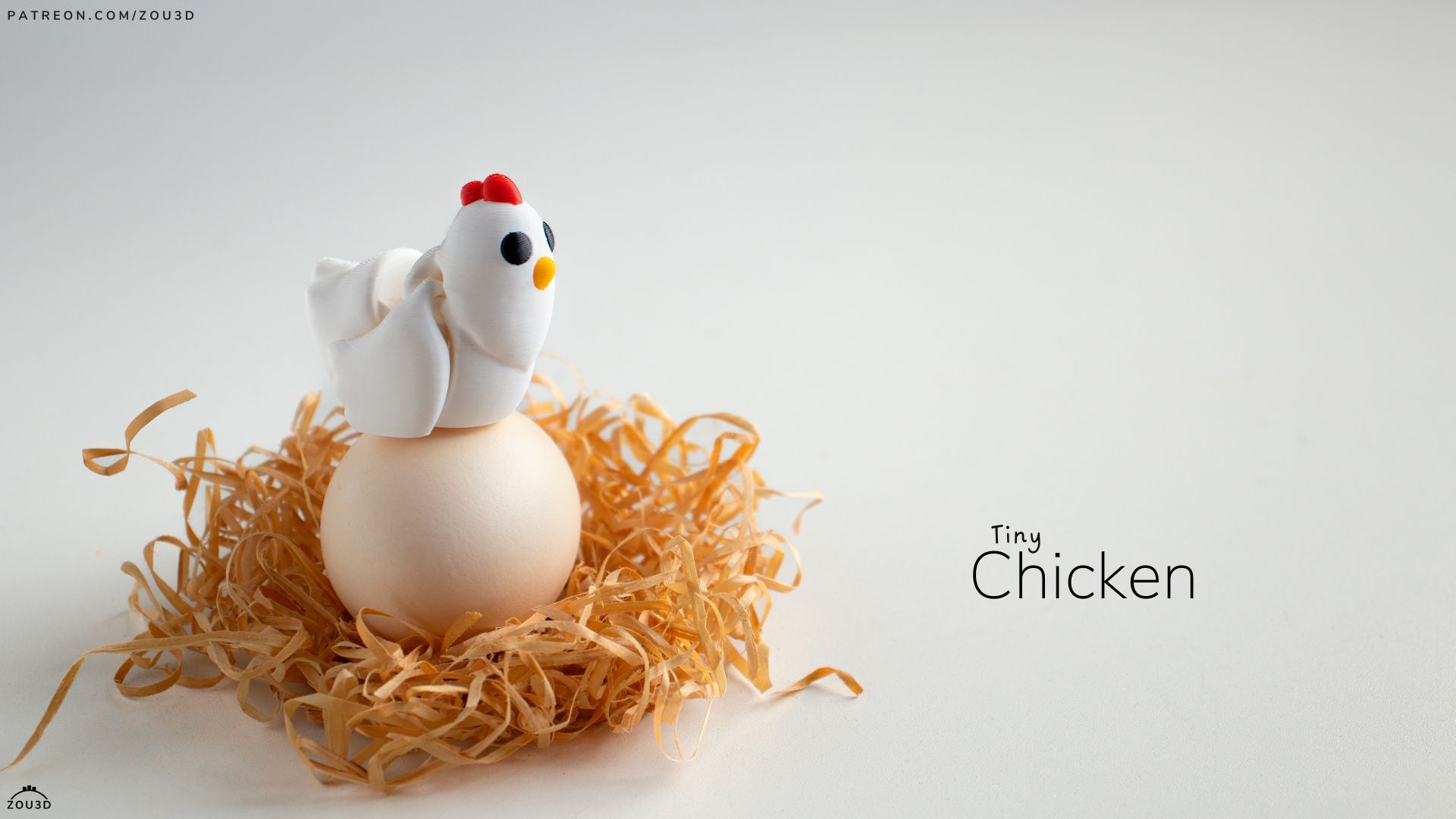 Tiny Chicken - Articulated - Keychain - Desk Ornament - ZOU3D