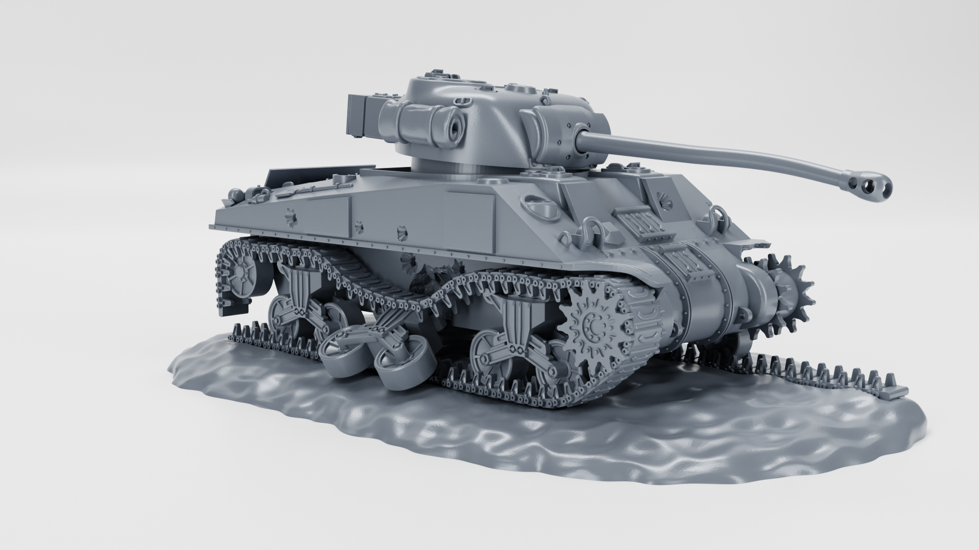 Destroyed Sherman Firefly VC - US Army - wargame3d- 28mm Scale