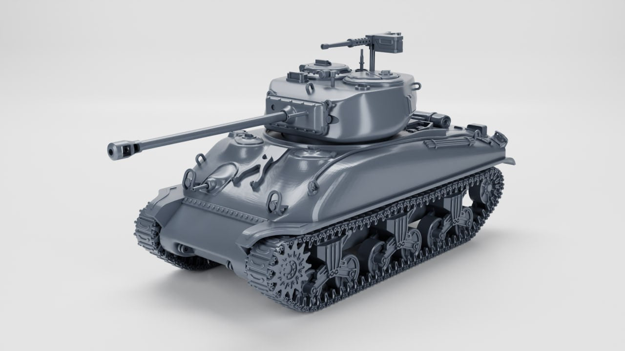 Sherman Firefly VC with QF 17-pounder (US, WW2) - US Army - 28mm Scale - Tank - Miniature - wargame3d