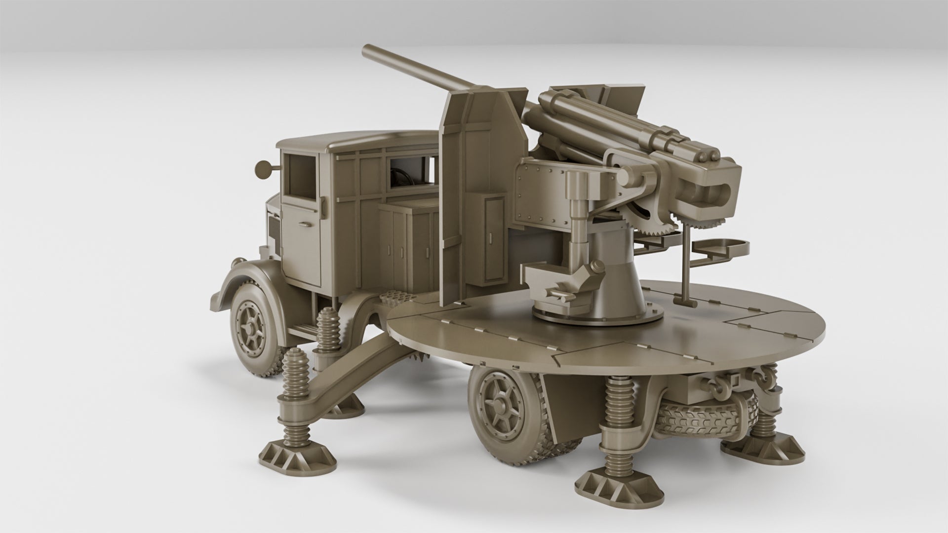 Autocannone da 90-53 su Lancia 3Ro - Italian Army - 28mm Scale - wargame3d