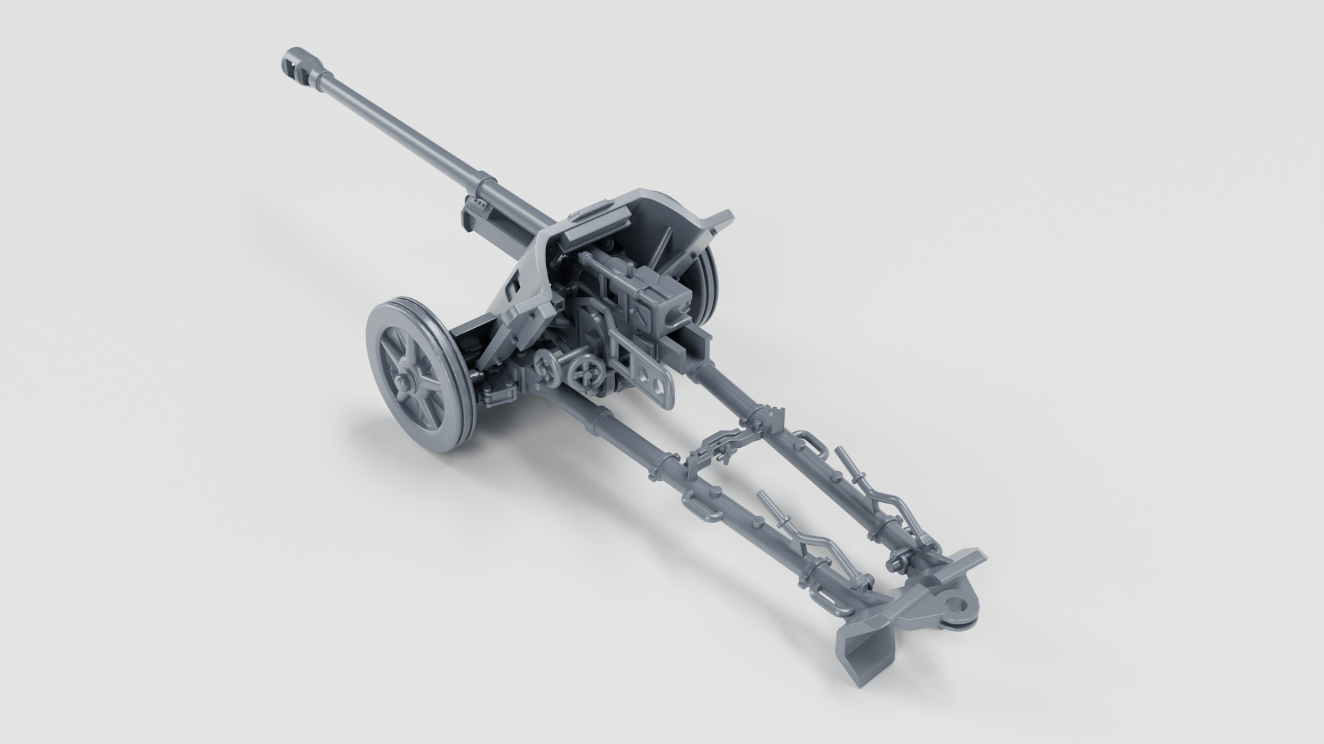 Anti-tank gun 5cm PAK 38 - German Army - 28mm Scale - wargame3d