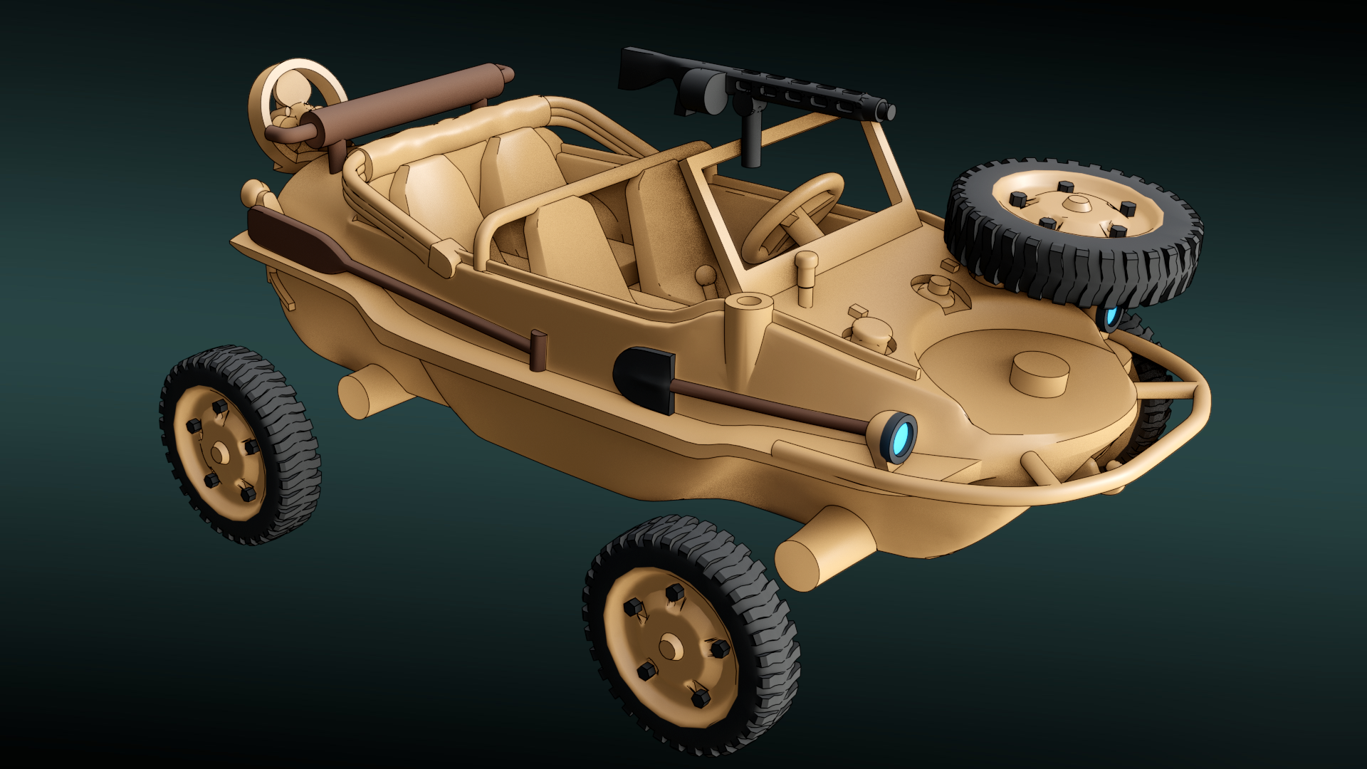 VW Schwimmwagen - German Army - wargame3d- 28mm Scale