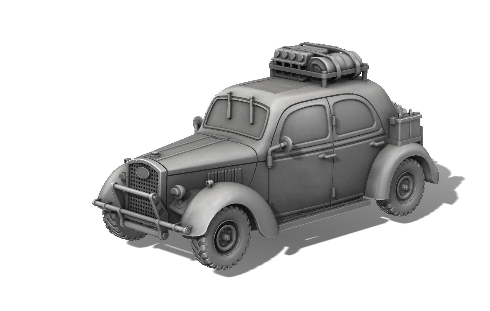 Ford WAO1 staff car (UK) - UK Army - 28mm Scale - wargame3d