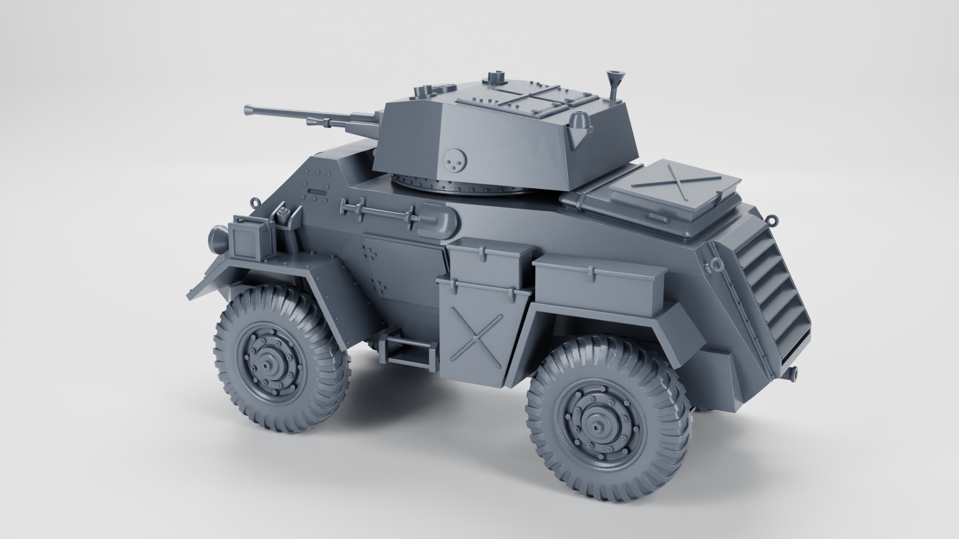 Humber Armored Car Mk.IV - UK Army - 28mm Scale - wargame3d