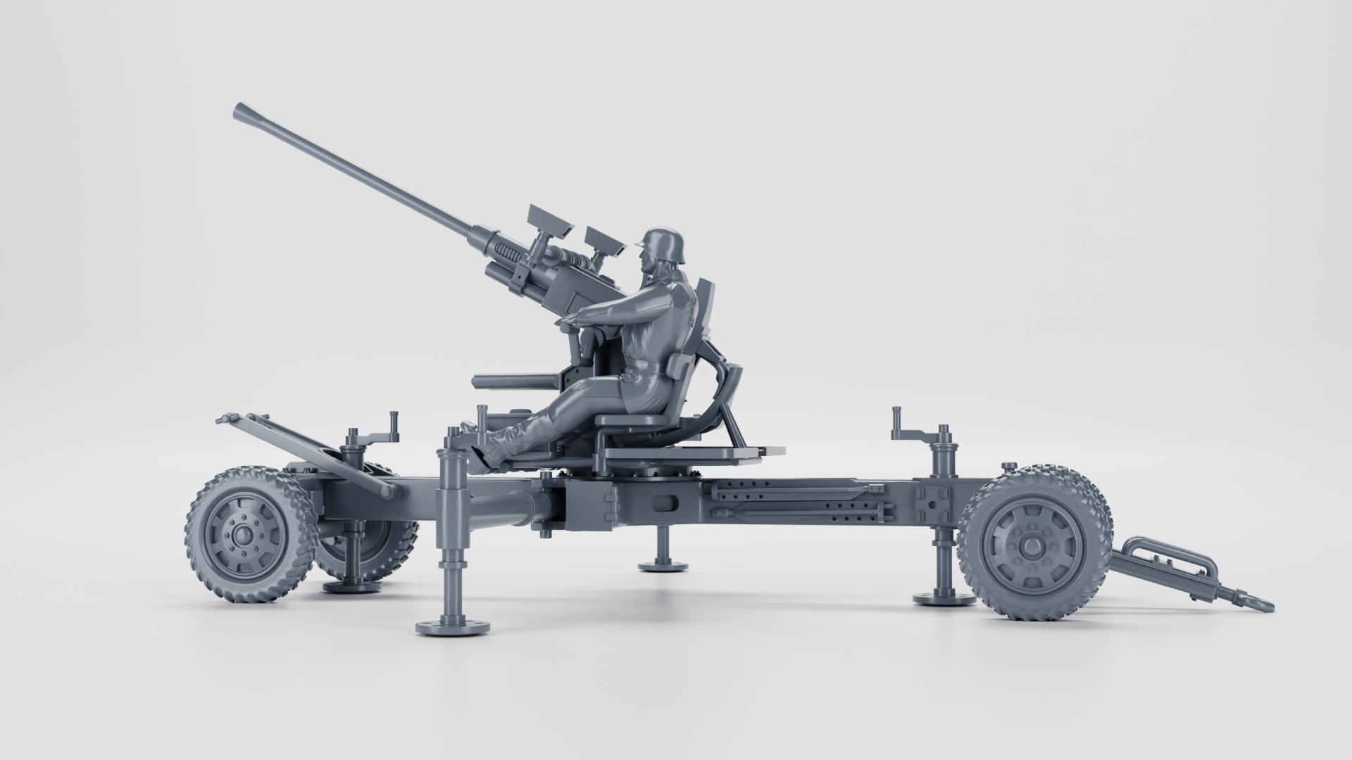 AA gun Bofors 40mm Flak 28 - Other Nations Fighting Vehicles - 28mm Scale - wargame3d