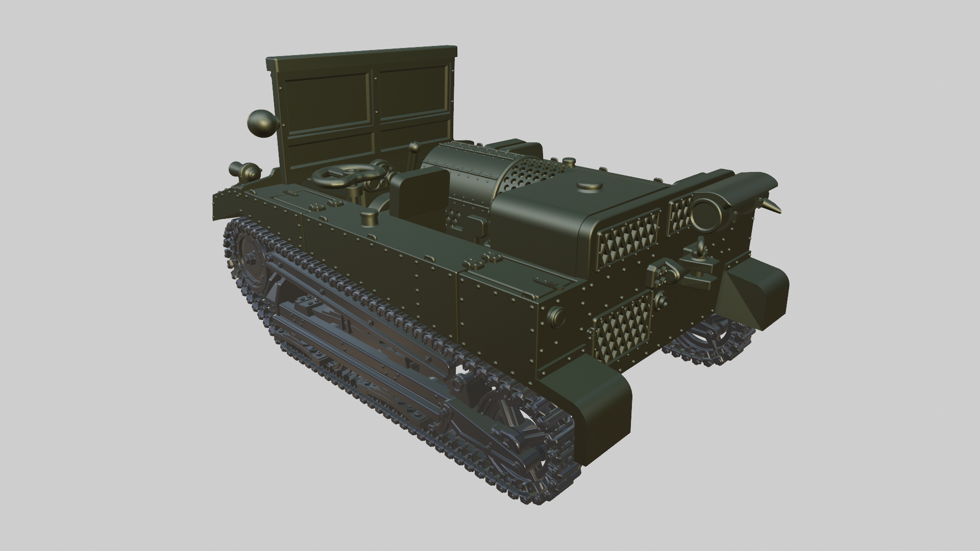 C2P Artillery Tractor - Polish Army - 28mm Scale - wargame3d