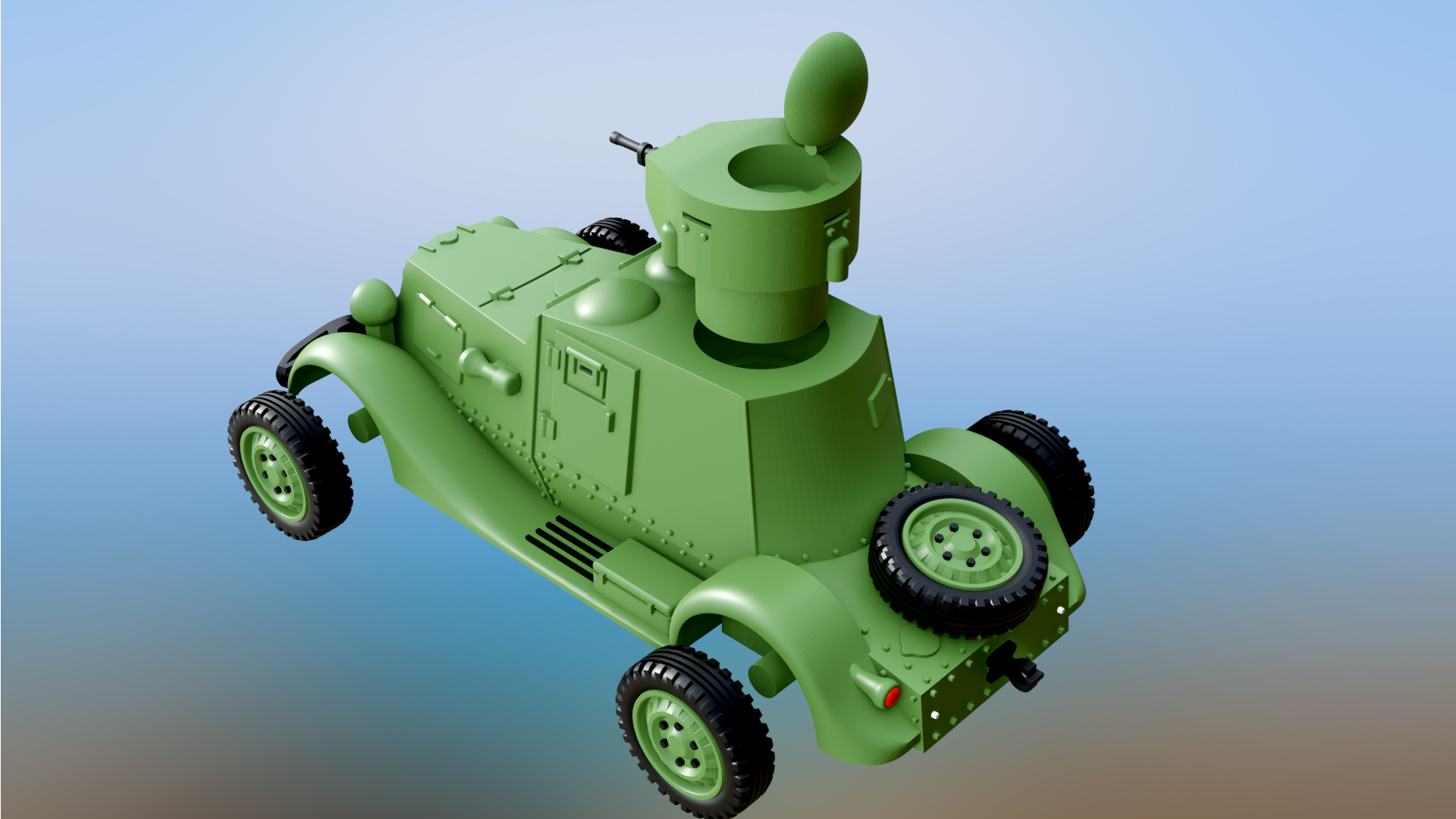 FAI-M Armored Car - wargame3d- 28mm Scale - Russian Army - Bolt Action