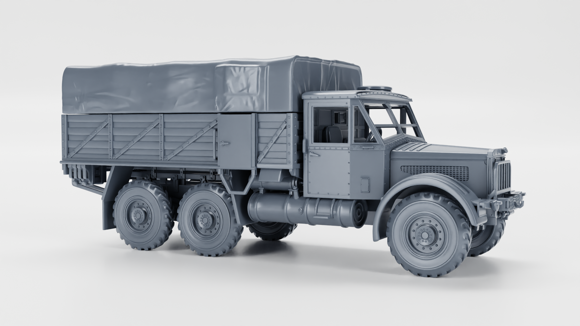 Albion CX22 Heavy artillery tractor (UK) - Heavy Transporters - UK Army - 28mm Scale - wargame3d